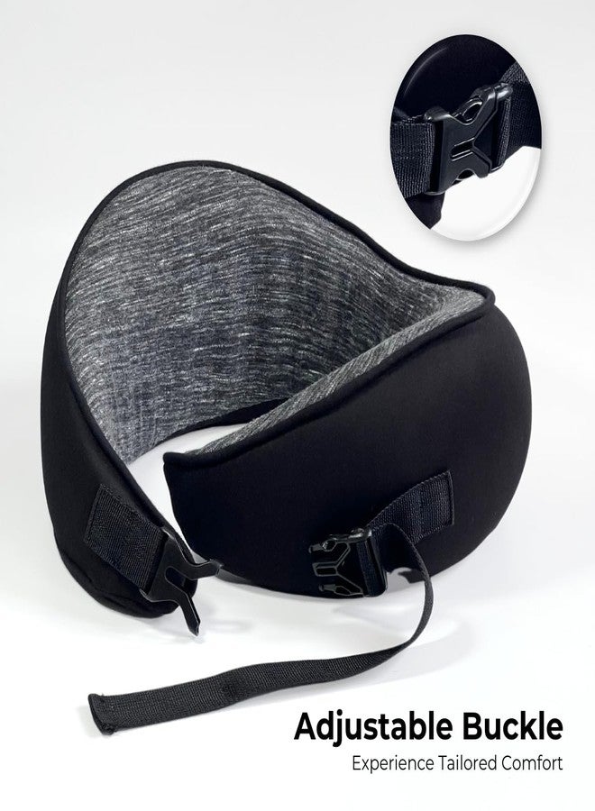 Samadhaan Neck Pillow for Travel with Chin Support, Memory Foam Neck Pillow, Travel Pillow for Flights, Airplane, Train and Home, Neck Support Rest Pillow, Washable Cover - Image 5